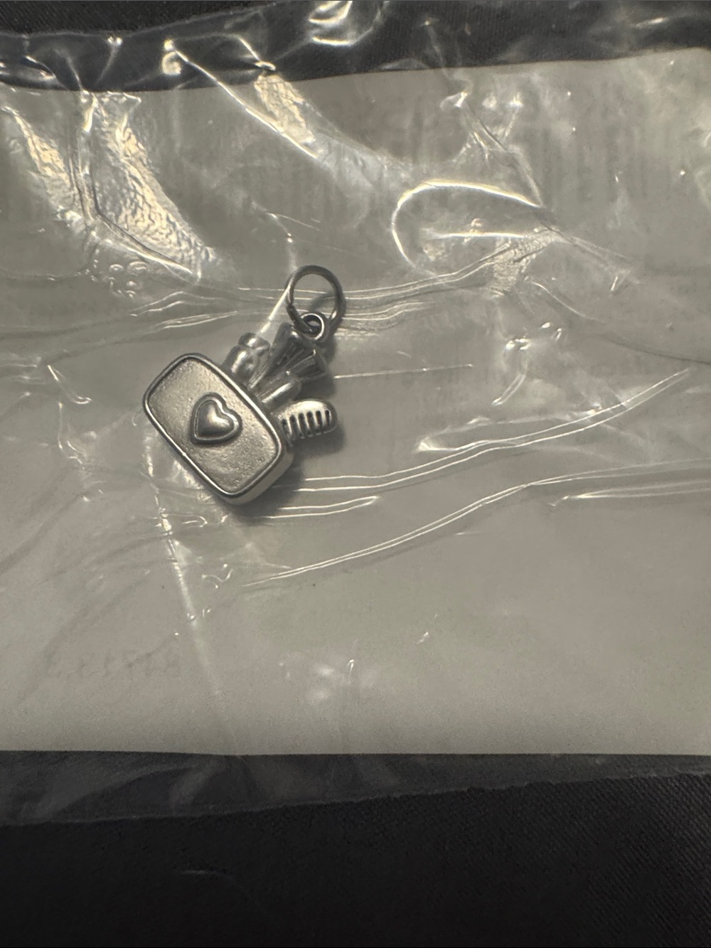 Lots of love makeup bag silver charm